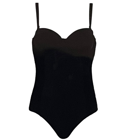 Betsey Johnson Smocked Corset One-Piece Swimsuit M - Picture 1 of 4